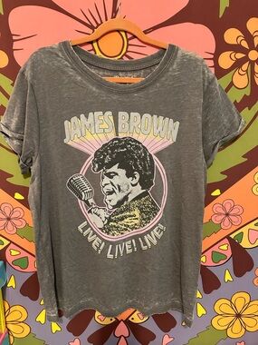 Recycled Karma James Brown Ain't It Funky Burnout Tee NWOT